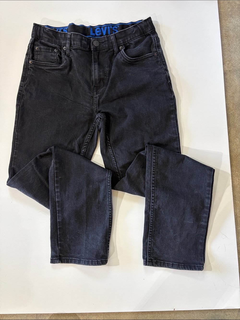 Levi's Boys Black Straight Jeans